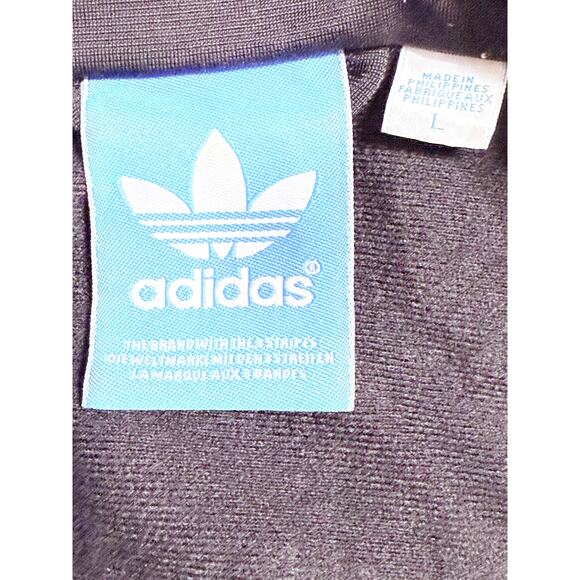 Men's Adidas Adicolor Originals Firebird Track Jacket, Black/Orange, Size L - Picture 4 of 7